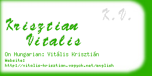 krisztian vitalis business card